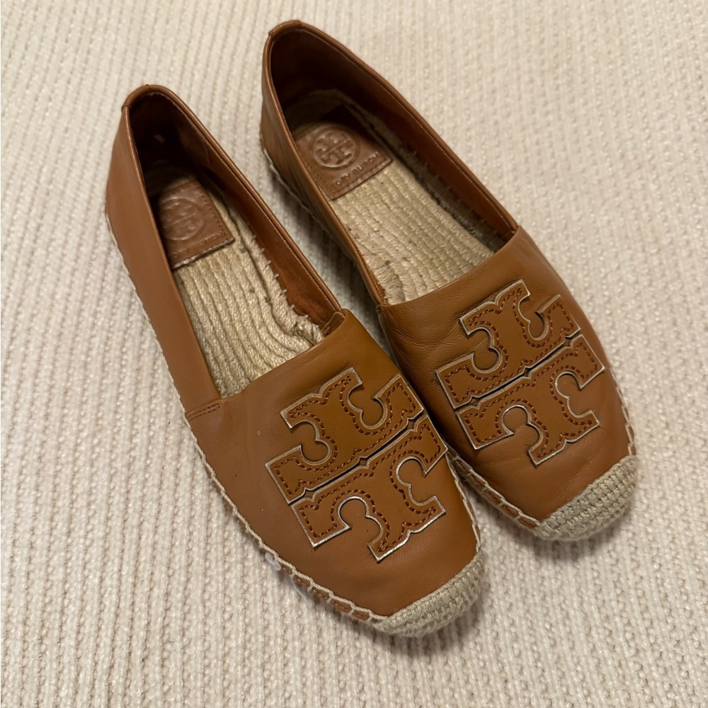 Tory Burch Brown Espadrille Flats